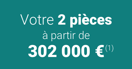 Votre 2 pièces à partir de 302 000 €