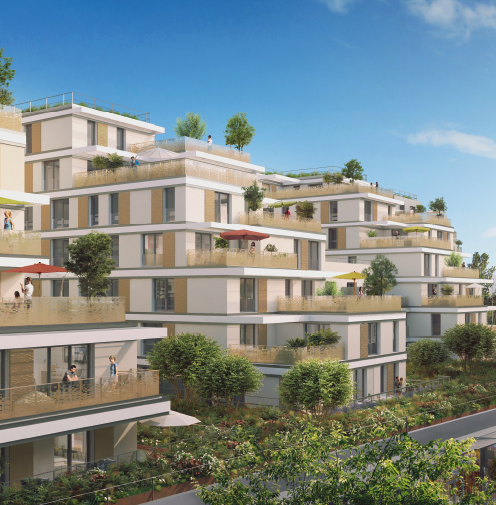 Perspective immeuble architectes